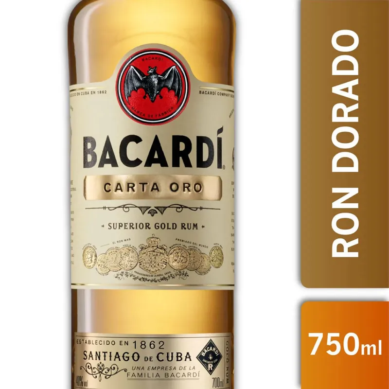 RON BACARDI CARTA ORO 750ml (40º) 