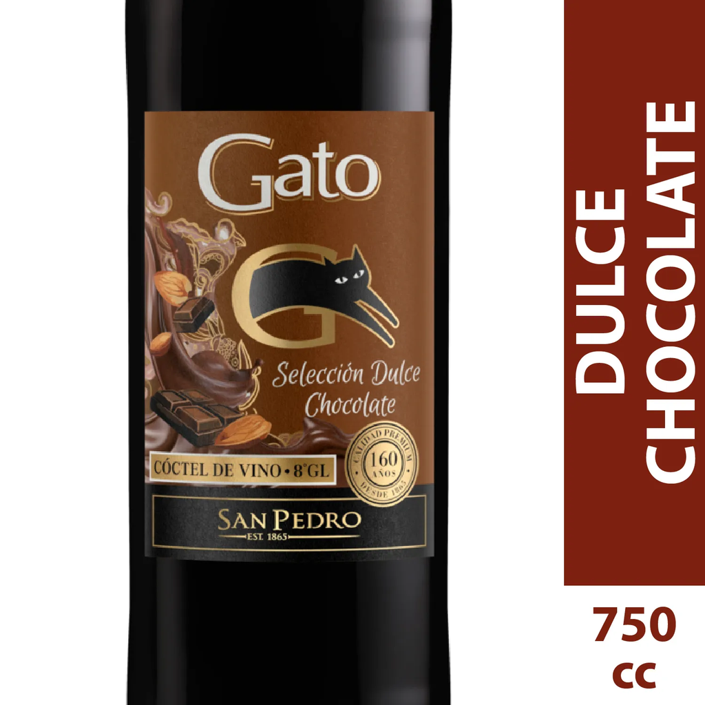 VINO GATO DULCE CHOCOLATE BOTELLON 700 Ml (8°) 