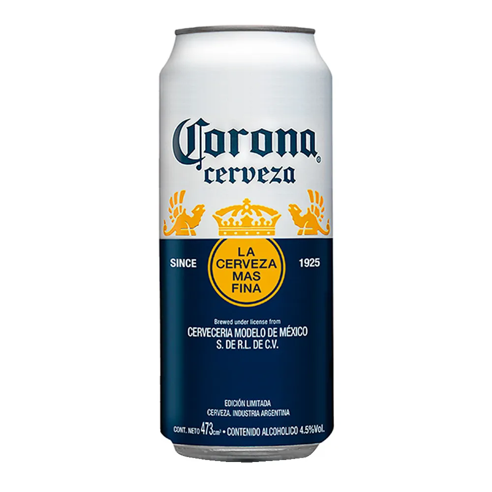 CERVEZA CORONA LATA 473CC (4.5°)