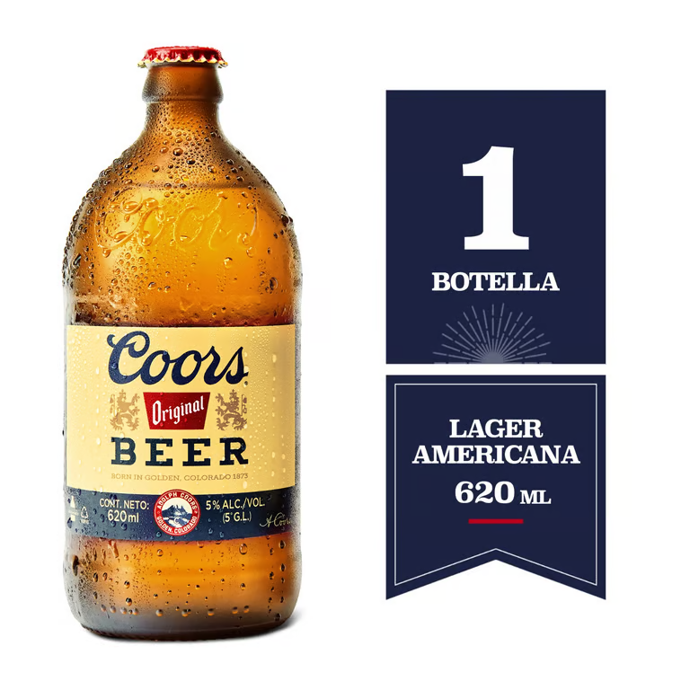 CERVEZA COORS BOTELLA 620ml (5º)