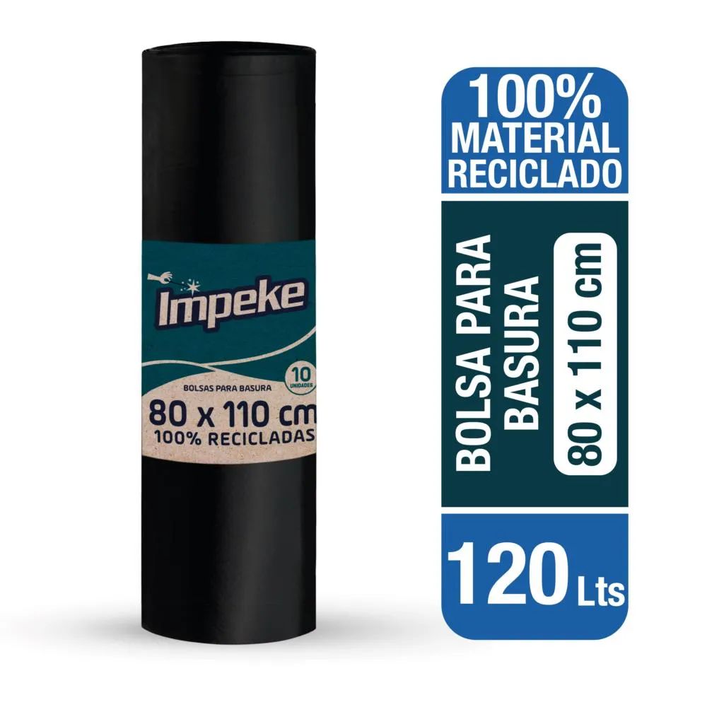 BOLSA BASURA IMPEKE 10 UN 80X110cm