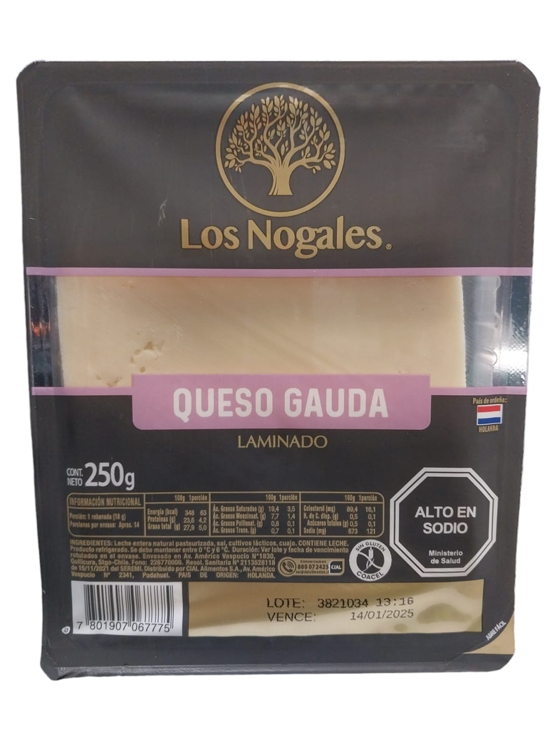 QUESO GAUDA LOS NOGALES 250 GR