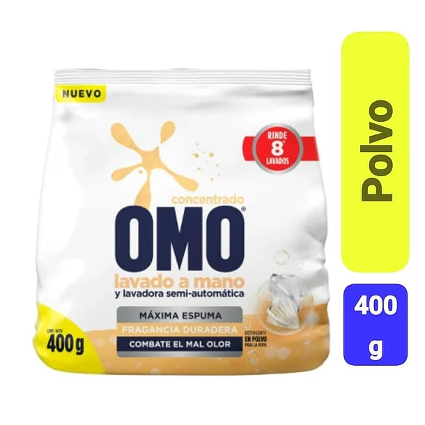DETERGENTE OMO MAXIMA ESPUMA 400 gr