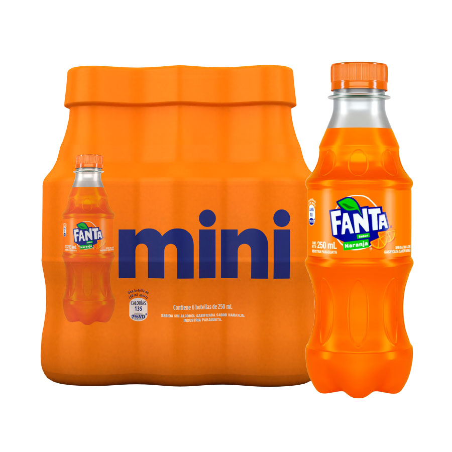FANTA MINI PET 250 ML X 6 UN 