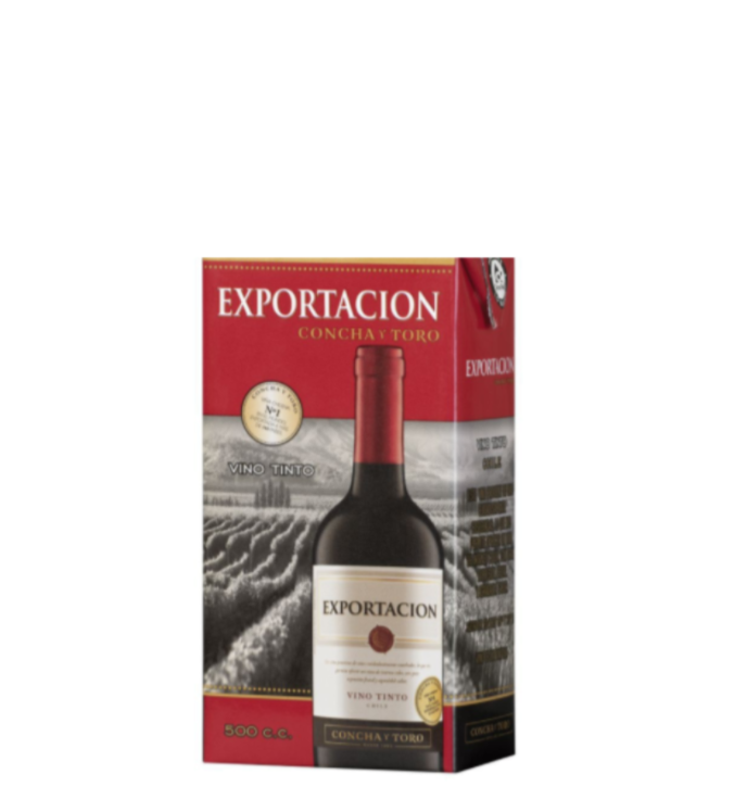 VINO TINTO EXPORTACIÓN CONCHA Y TORO 500ML 12°