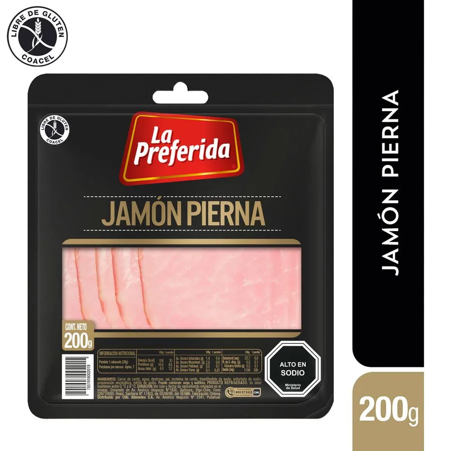 JAMON PIERNA LA PREFERIDA 200 GR