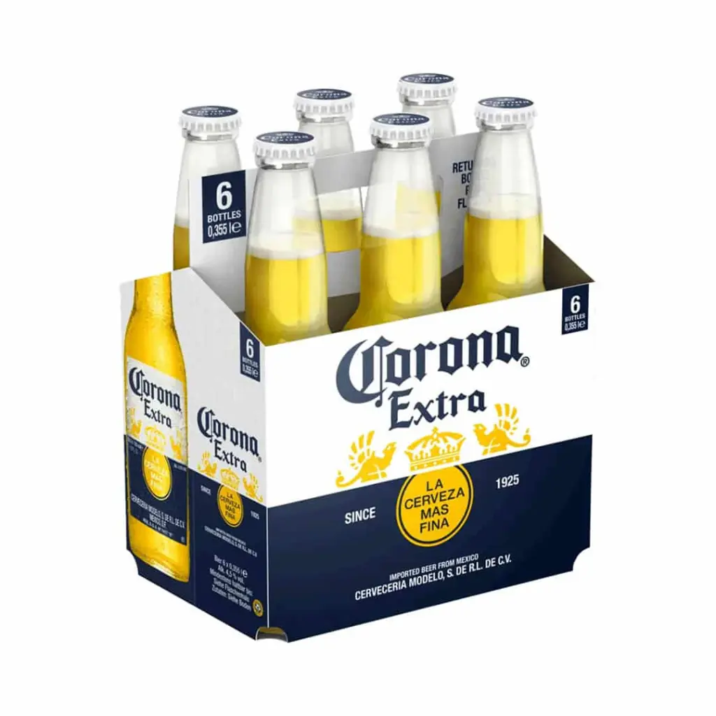 PACK X 6 CERVEZA CORONA BOTELLIN 330cc (4.6º) 