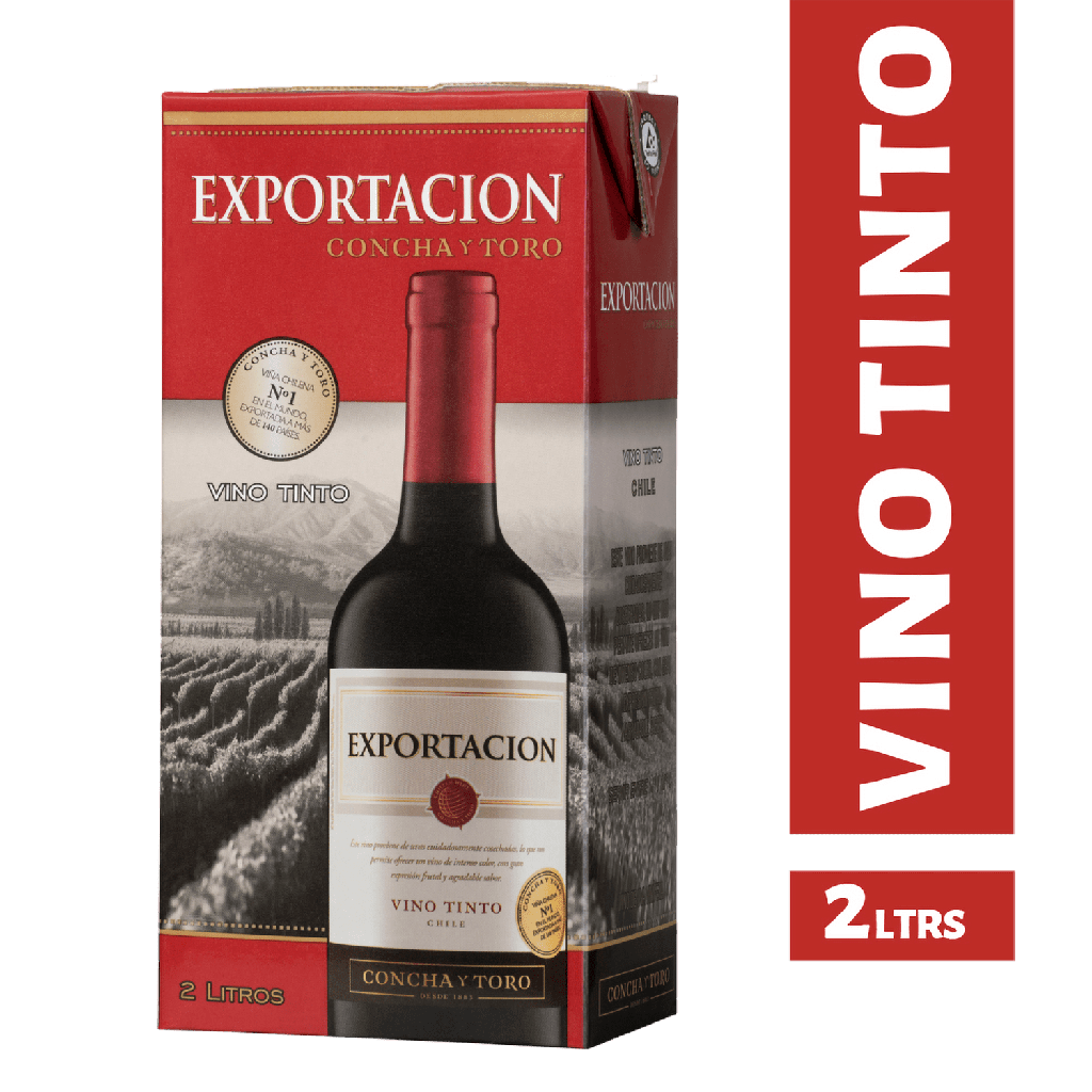 VINO EXPORTACION CONCHA Y TORO 2 LT TETRA (12°)
