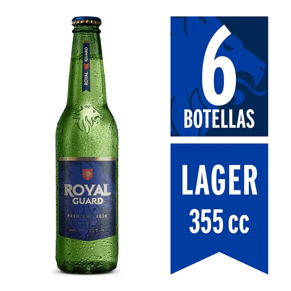 CERVEZA ROYAL GUARD BOTELLIN 355cc (5º)