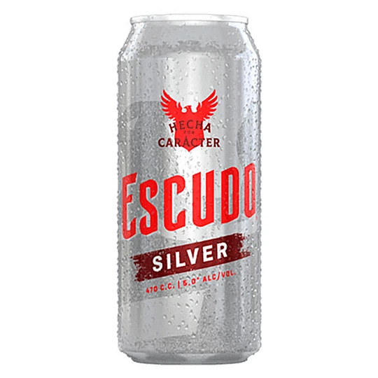 CERVEZA ESCUDO SILVER LATA 470cc (5°)