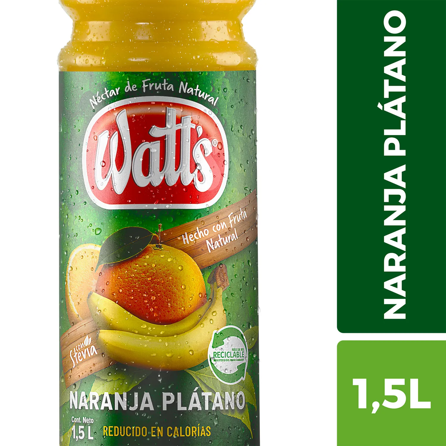 NECTAR WATTS NARANJA PLATANO 1.5 LT