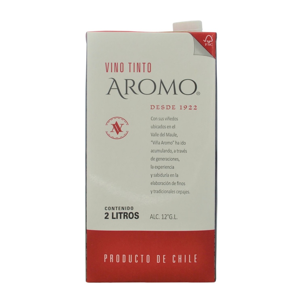 VINO AROMO TINTO TETRA  2 LT (12°)