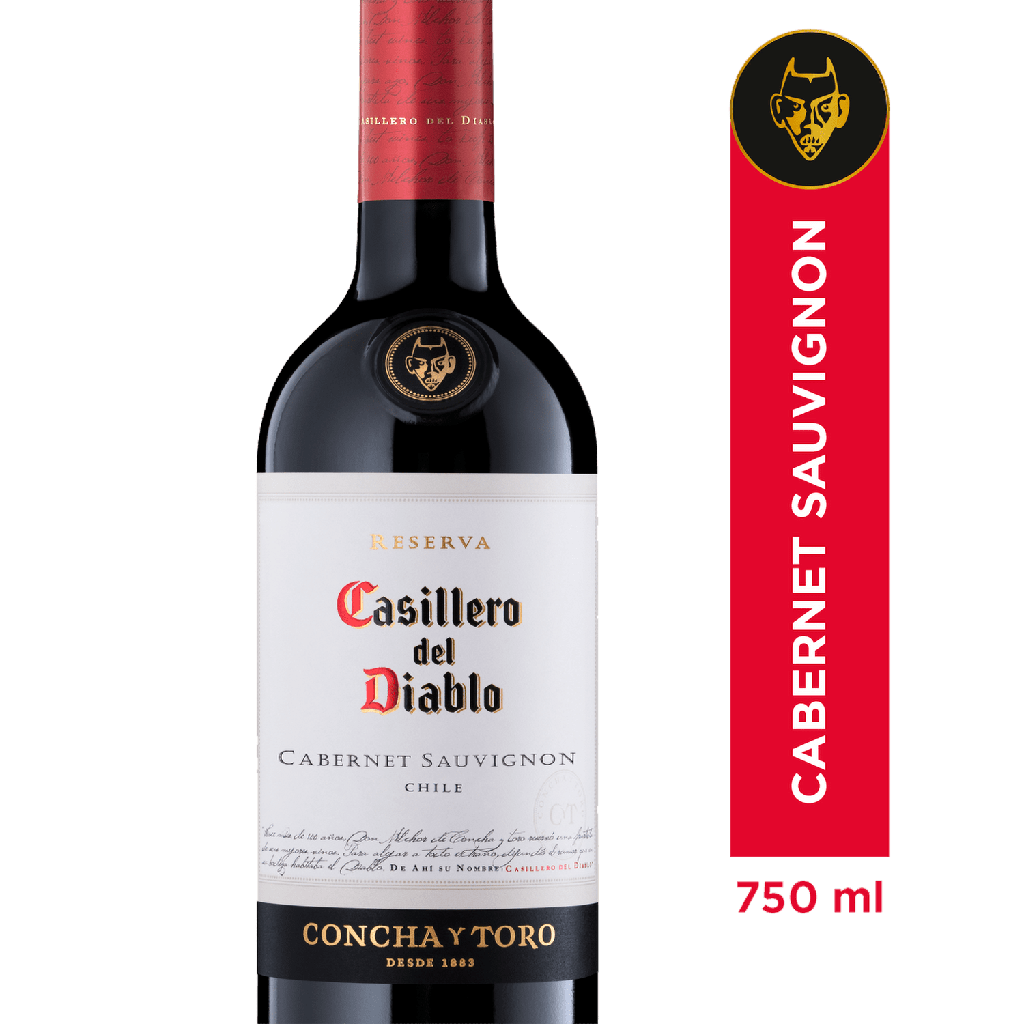 VINO CASILLERO DEL DIABLO CAB. SAUV. RESERVA 750CC (13.5°)
