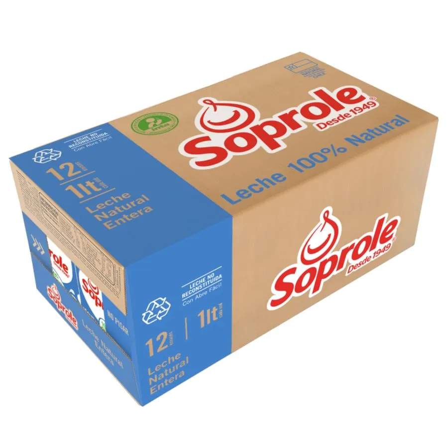 LECHE SOPORLE NATURAL 1 LT X 12 UN