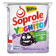 YOGHURT BATIDO MORA SOPROLE 120 GR
