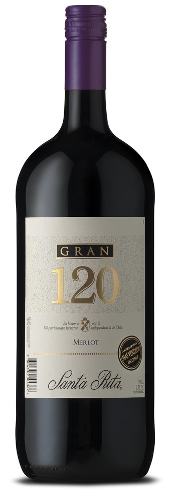 VINO GRAN 120 MERLOT BOTELLON 1.5 LT (12°)