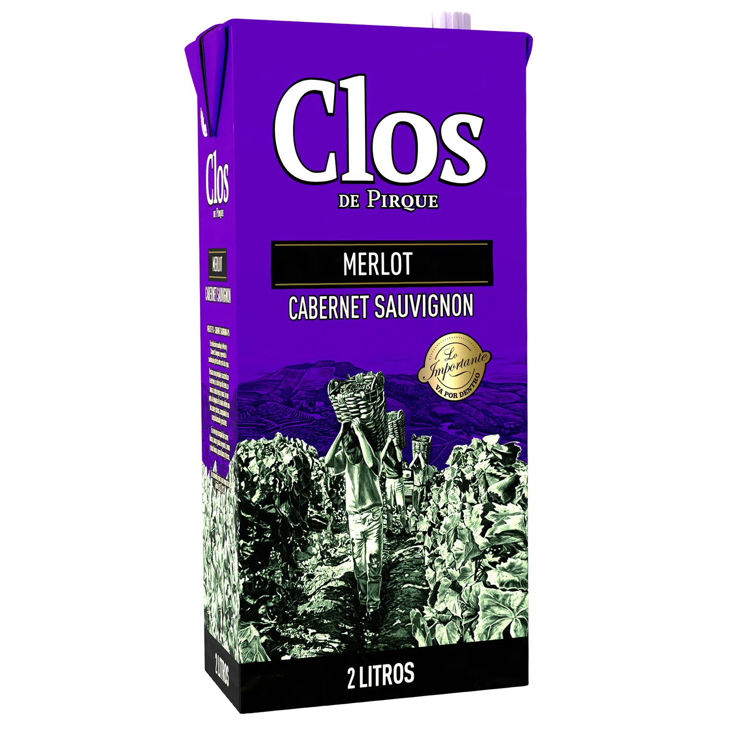 VINO CLOS DE PIRQUE MERLOT TETRA 2 LT (12°)