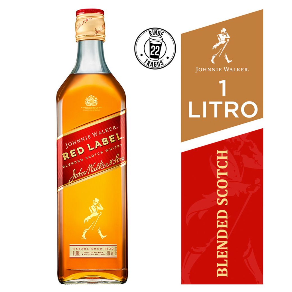 WHISKEY JOHNNIE WALKER RED LABEL 1LT (40°)