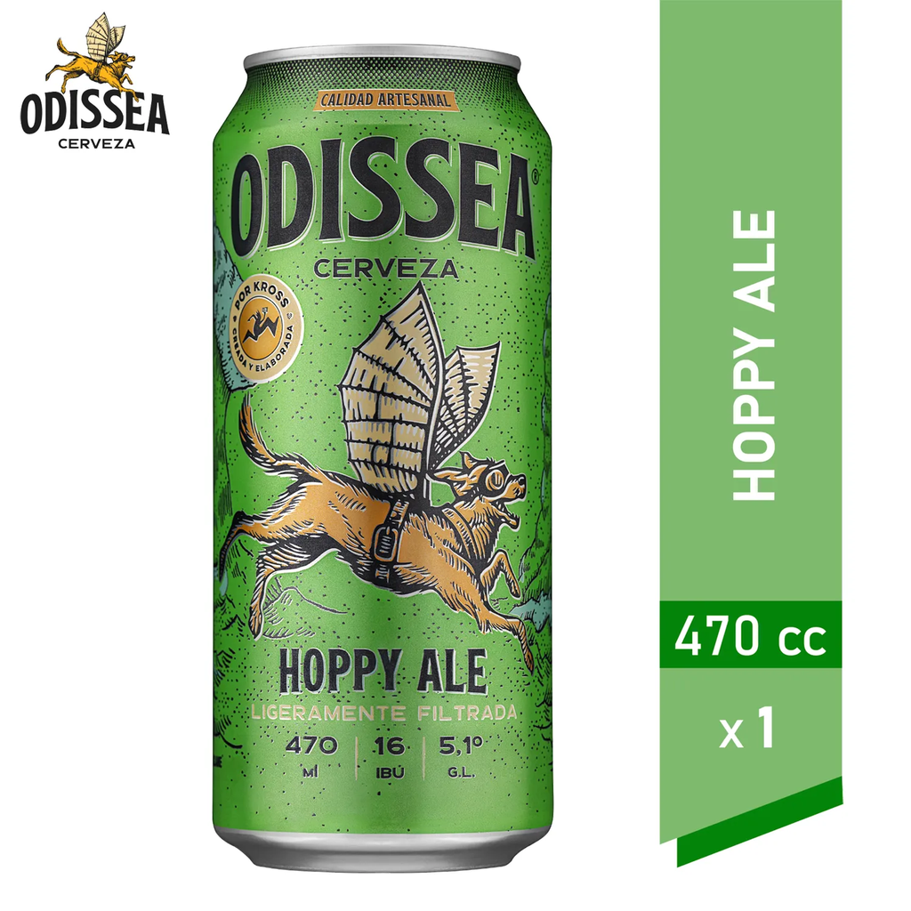 CERVEZA ODISSEA HOPPY ALE LATA 470cc (5.1° )
