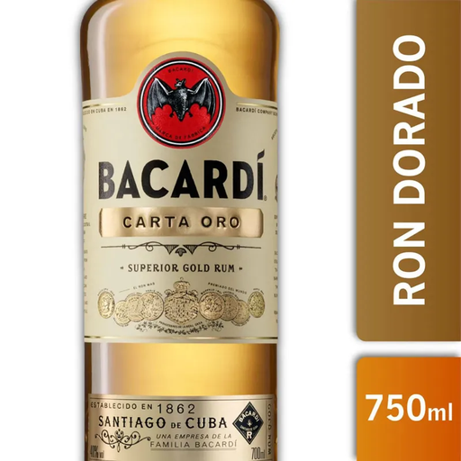 RON BACARDI CARTA ORO 750ml (40º) 