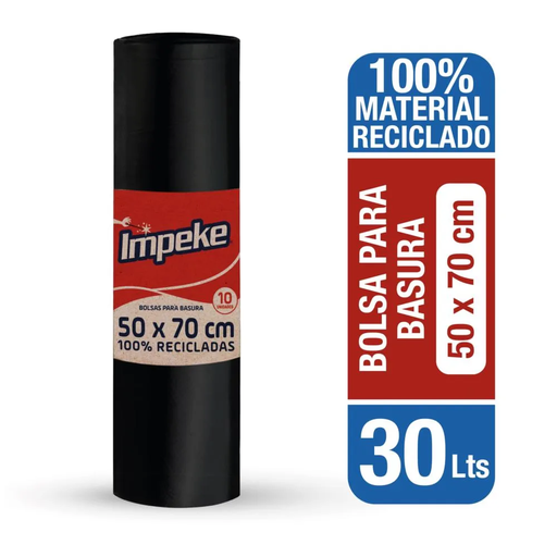 BOLSA BASURA IMPEKE 10 UN 50X70cm 