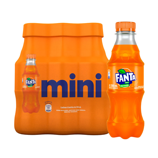 FANTA MINI PET 250 ML X 6 UN 