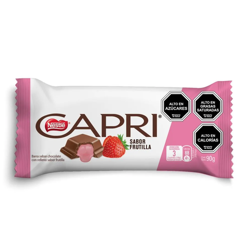 [U81-18] CHOCOLATE CAPRI FRUTILLA  90 GR