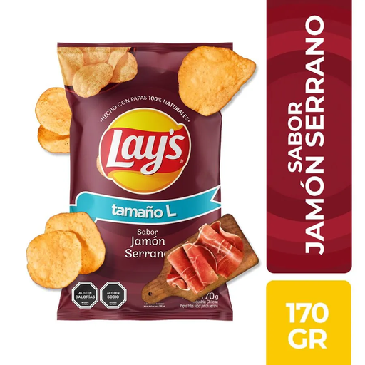 PAPAS LAYS JAMON SERRANO 170 Gr