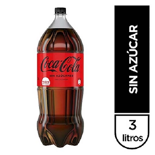 [U100-2] BEBIDA COCA COLA SIN AZUCAR 3 LT  PET