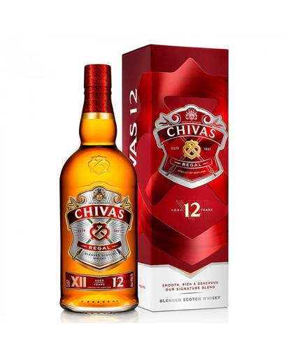 [U810-38] WHISKEY CHIVAS REGAL 12 AÑOS  1LT (40°)