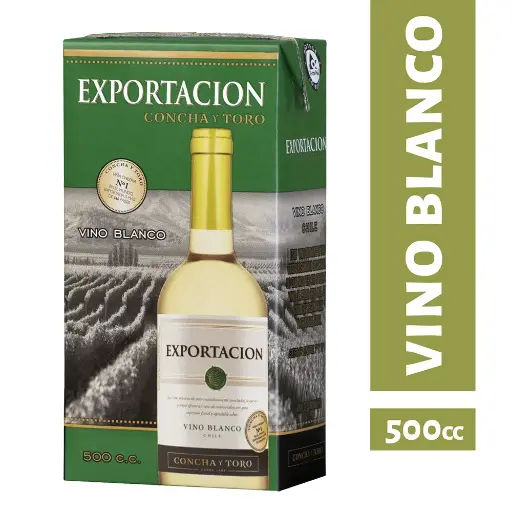 [U1813] VINO BLANCO EXP CONCHA Y TORO 500 CC (12°)