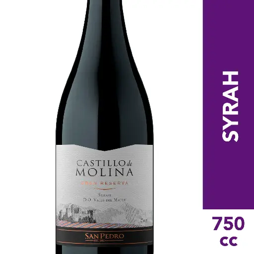 [U910-27] VINO CASTILLO DE MOLINA SYRAH GRAN RESERVA 750cc (12.5°)