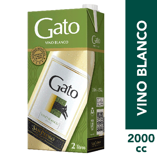 [U915-20] VINO GATO TETRA BLANCO 2 LT ( 12°)