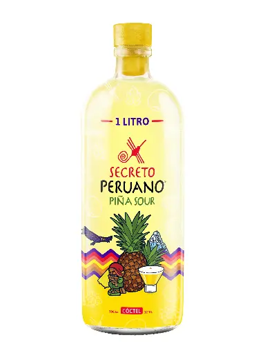 [U802-5] PISCO SECRETO PERUANO PIÑA SOUR 1LT (12°)