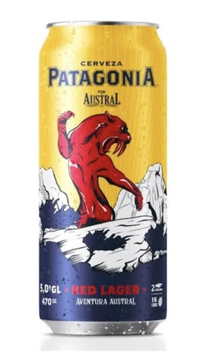 CERVEZA PATAGONIA RED LATA 470cc (5º)