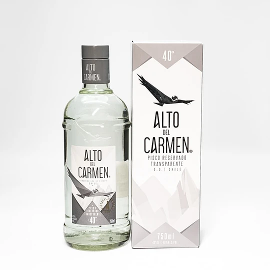 [U805-37] PISCO ALTO DEL CARMEN TRANSPARENTE 750cc (40°)
