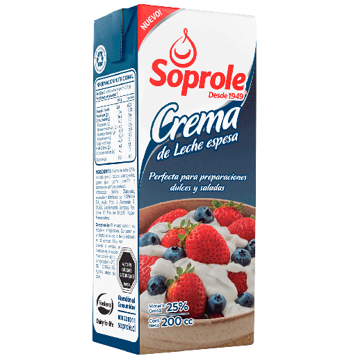 [2088] CREMA ESPESA DE LECHE SOPROLE 200G 