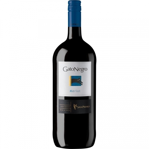 [U925-6] VINO GATO MERLOT BOTELLON 1.5cc (12°)