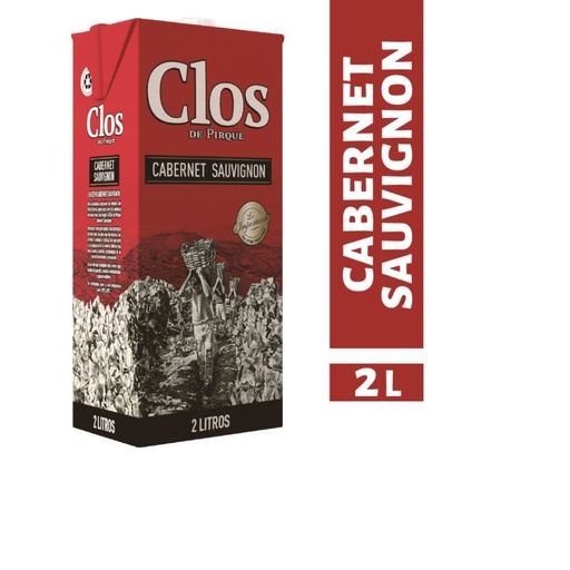 [U915-9] VINO CLOS DE PIRQUE C. SAUVIGNON TETRA 2 LT (11.5° )