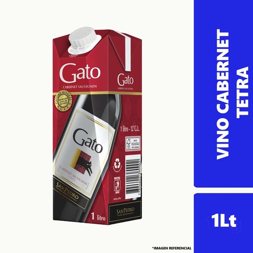 [U915-18] VINO GATO C.S. TETRA 1 LT (12°)