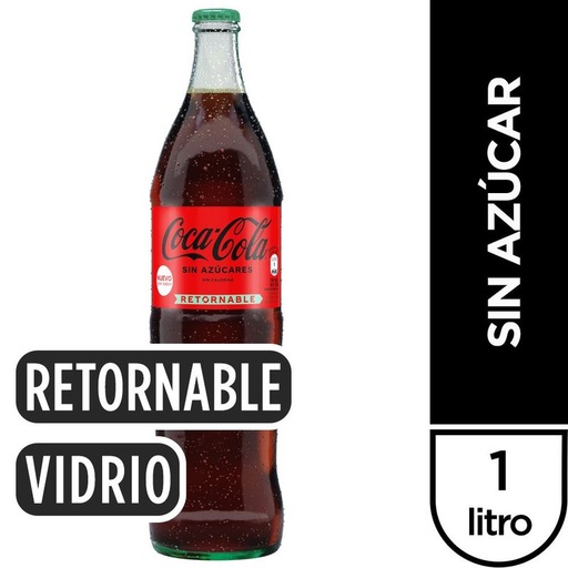 [U121-2] COCA COLA RET SIN AZUCAR VIDRIO 1L