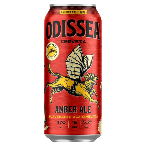 [U400-9] CERVEZA ODISSEA AMBER ALE LATA 470cc (5.1 ° )